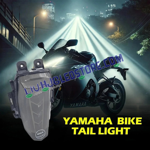 HJG Arrow LED Tail Light Assembly for Yamaha R15 | Multicolor Brake Light with Integrated Yellow Indicators | 12V 12W | Plug & Play Rear Light for R15 V3, R15 V4, R15 M & MT-15 | Pack of 1