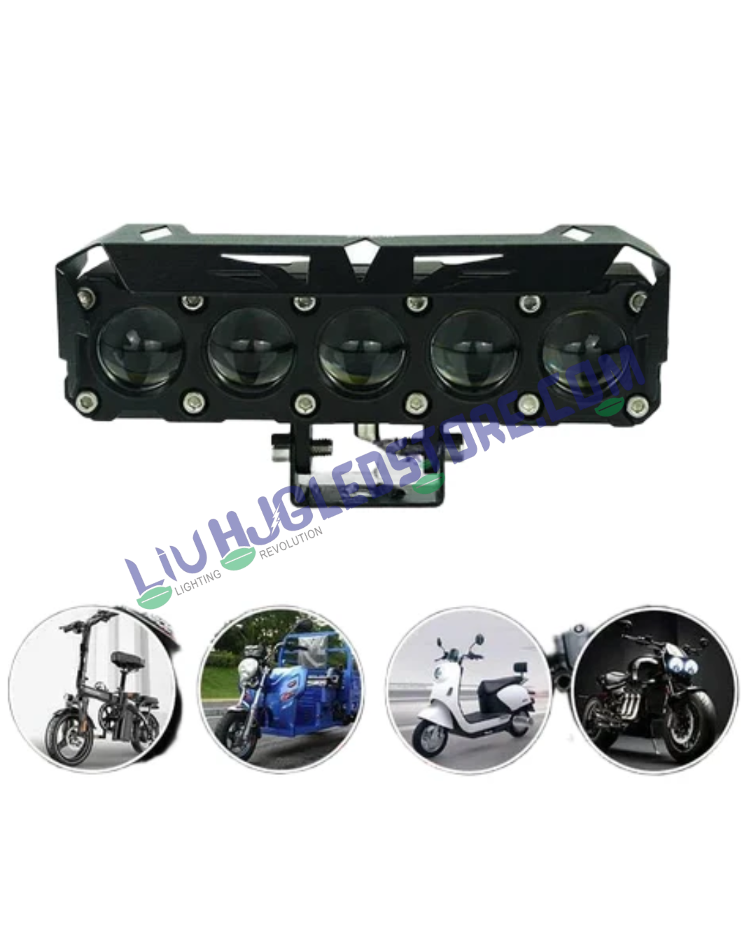 HJG Future Eyes 5 Lens 150W LED Fog Lights – Mega Drive Cool White Auxiliary Lights for Bike/Car/Thar/Jeep (Pack of 2)