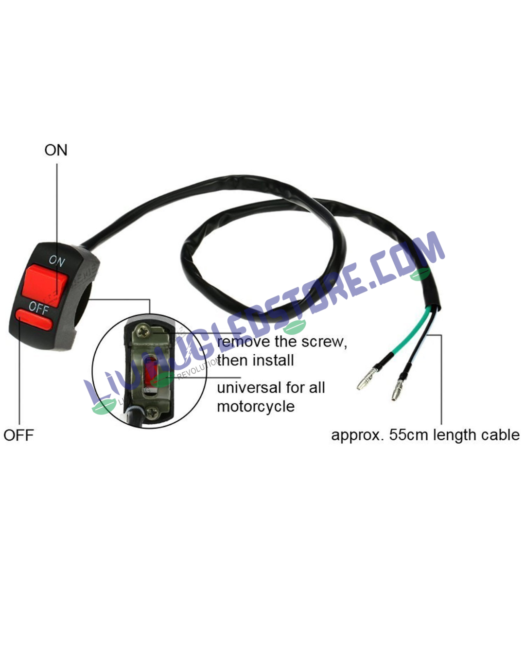 HJG U5 CREE LED Driving Fog Light in Aluminum Body with Switch for All Motorcycles, ATV and Bikes and Cars (15W, White Light, 2 PCS)