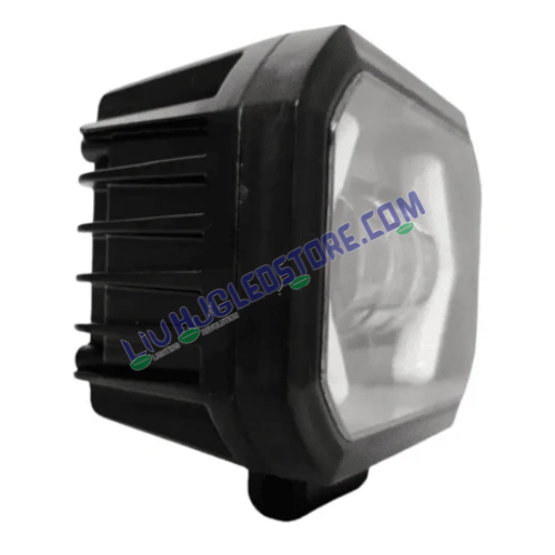 HJG Arrow DRL 4 Lens 120W Square Fog Lights | Dual Color White Yellow LED with Covers for Bikes, Motorcycles, Cars (Set of 2)