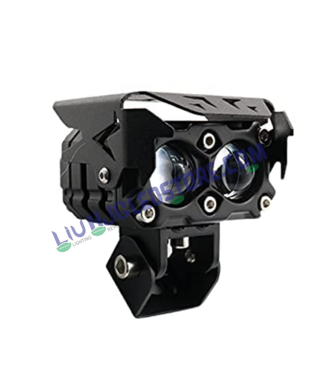 HJG Original Future Eyes Dual Lens Fog Light with Smart LED (12–80W) – Dual Tone Yellow & White, Universal Fit for Cars and Bikes