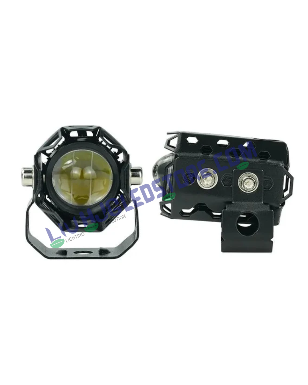 HJG Dual Mini 60W LED Fog Lights (Set of 2) – Auxiliary Driving Lights for Bikes & Cars