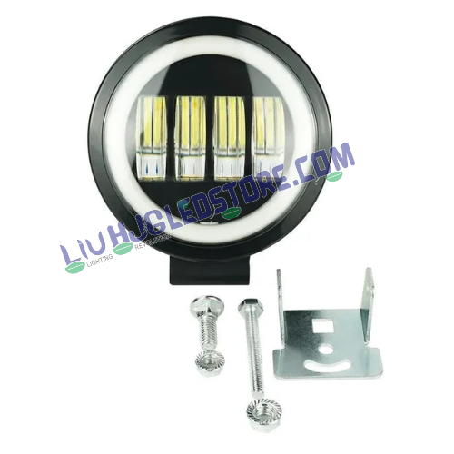 LIU HJG Square LED Fog Light Pods Amber and Clear Lens, 8000 Lumens, IP68 Waterproof Driving and Off Road Lights for Cars Trucks SUVs ATVs