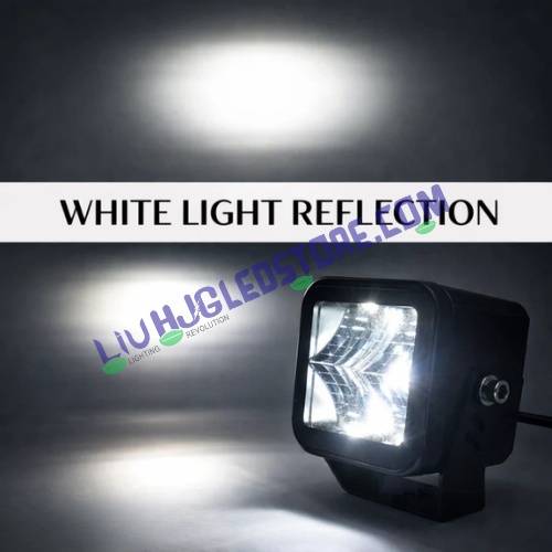 HJG W-08 White Cube LED Fog Lights 72W (Pair) – Ultra Wide White Beam Driving Lights for Cars & Bikes