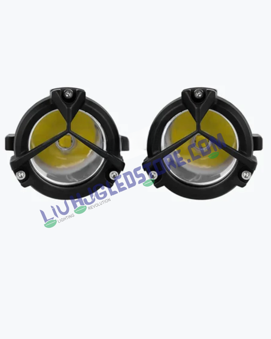 HJG Mercedes Y Lens 1.0 CREE LED Fog Lights 90W (45W Each) – Ultra Wide Beam Off-Road Driving Lights for Cars & Bikes (Pack of 2)