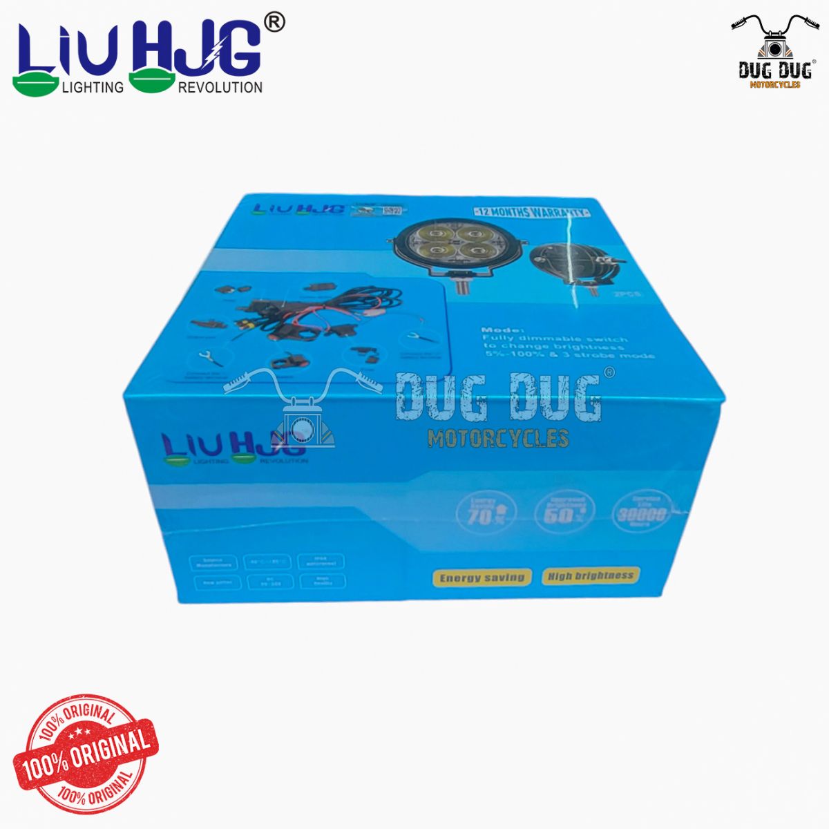 LIU HJG Fog Lights 80W – LIU HJG 4 LED Fog Lamps with Yellow Covers & Wiring Harness
