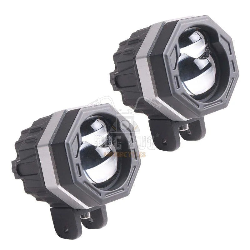 LIU HJG 125 Fog Lights 120W | Ultra-Bright Motorcycle LED Fog Lights | Dual Color Yellow & White Beam | Waterproof Off-Road Auxiliary Lights