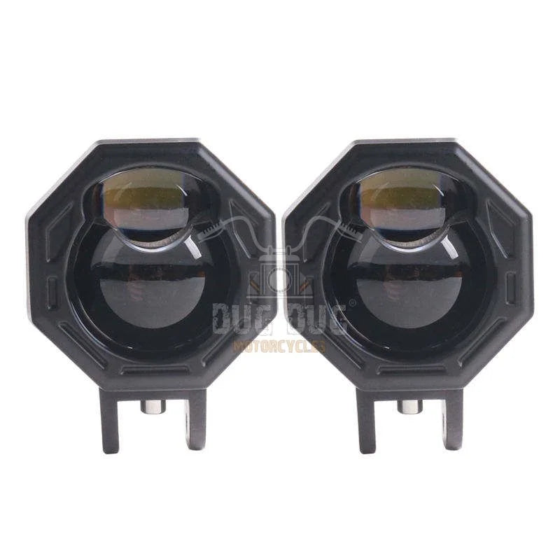 LIU HJG 125 Fog Lights 120W | Ultra-Bright Motorcycle LED Fog Lights | Dual Color Yellow & White Beam | Waterproof Off-Road Auxiliary Lights