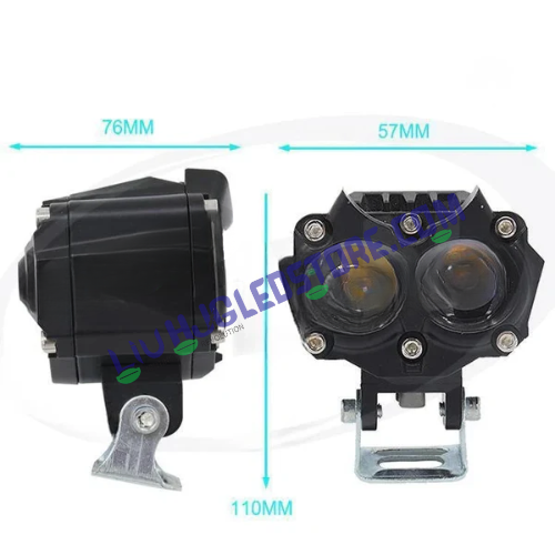 HJG Owl 40W LED Fog Light (New Model) – Multi-Color Output (White/Yellow/Warm White) for Bike, Car, Thar & Jeep (Single Unit)