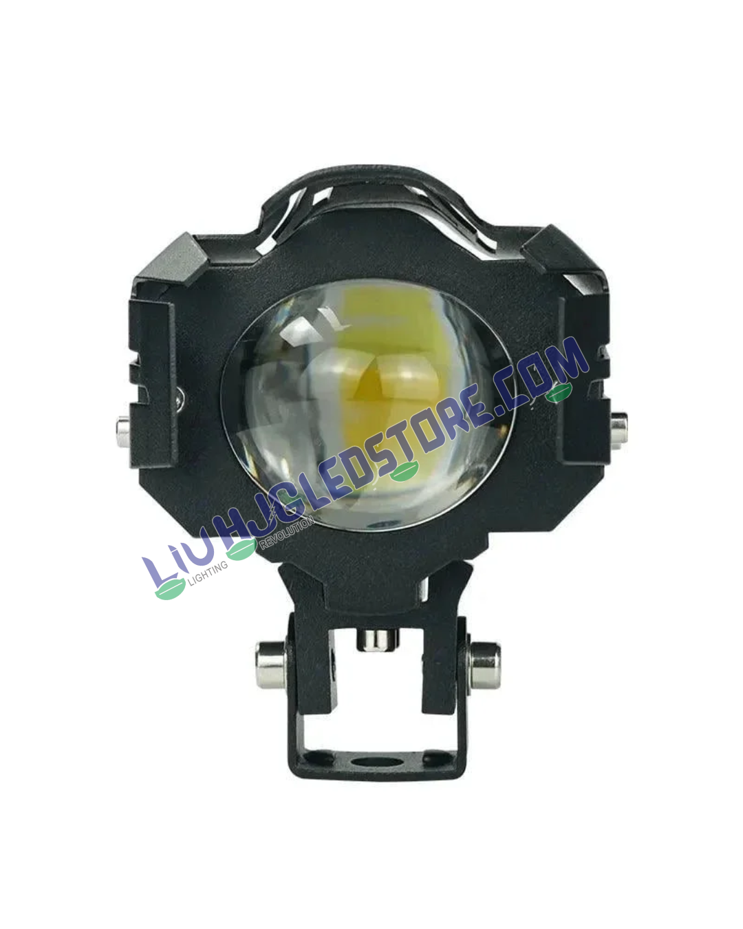 HJG 1194-1 U Design 120W Mini Fog Light | Dual Color LED H4 Auxiliary Light for Bikes, Motorcycles, Cars, SUVs (Single Piece)