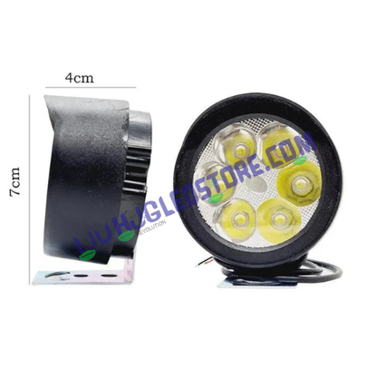 HJG 6 LED Yellow Fog Light Set with Flash Mode for Bikes & Cars – High Power Waterproof Auxiliary Lights with Switch