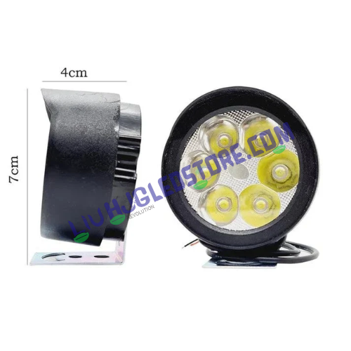 HJG 6 LED Yellow Fog Light Set with Flash Mode for Bikes & Cars – High Power Waterproof Auxiliary Lights with Switch