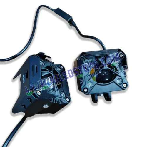 HJG P68 120W LED Fog Lights with Laser Spot Beam, 5 Color Modes, High/Low Beam for Bikes, Cars, Thar & Jeep (Set of 2)