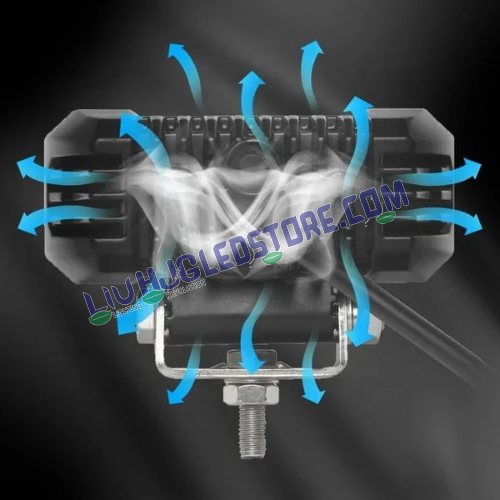 HJG W26 Bezelless Blade 120W Fog Lights | CREE LED Square Edge Ultra Wide Beam for Bikes, Cars (Set of 2)