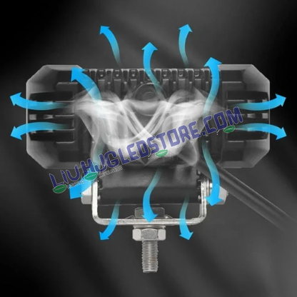 HJG W26 Bezelless Blade 120W Fog Lights | CREE LED Square Edge Ultra Wide Beam for Bikes, Cars (Set of 2)