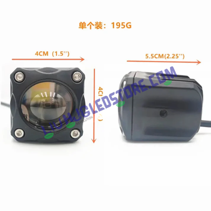 HJG Mini Cube Red Devil Fog Lights | 40W Set of 2 | 4000 Lumens | White 6000K, Yellow 3000K | Red DRL | IP68