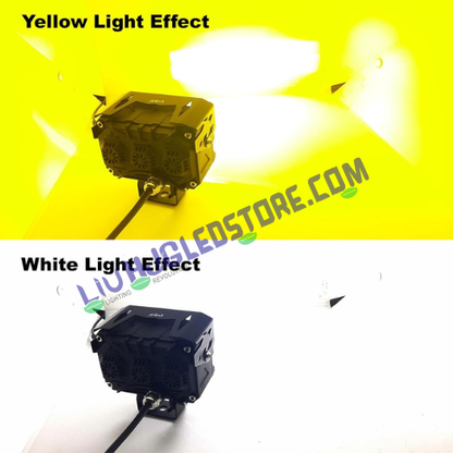HJG 180W Future 6 Lens Mega Drive LED Fog Lights – High Power Cool White Auxiliary Lights for Bike/Car/Thar/Jeep (Pack of 2)