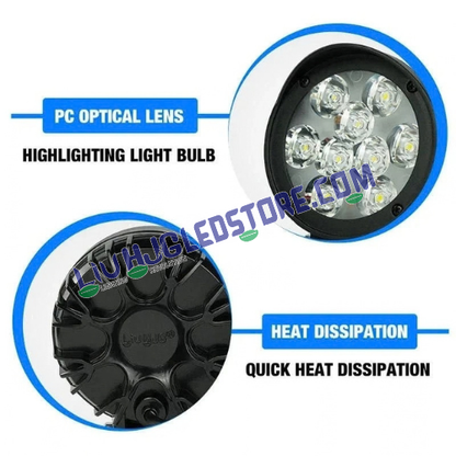 HJG 9-LED CREE Cap 54W LED Fog Lights | 12,000LM Pair, 6000K White Flood Beam | 27W × 2 Auxiliary Lights with Adjustable Brackets | Universal for Cars, Bikes, SUVs & 4x4