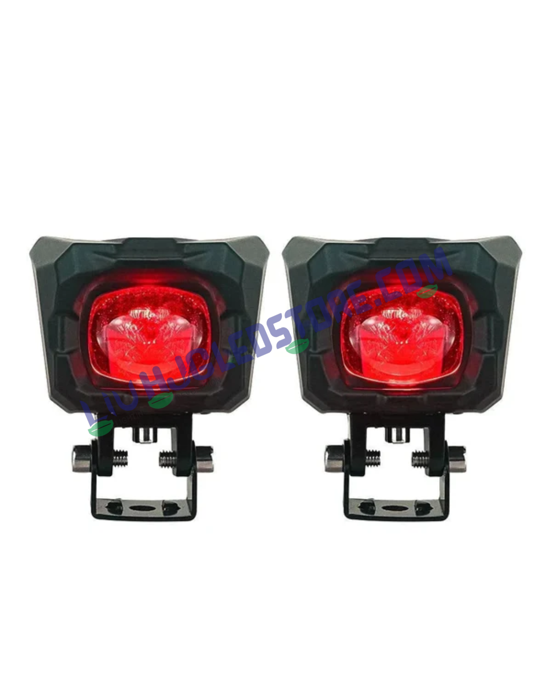 HJG Future Eyes 150W 5 Lens Projector Fog Lights with Red Devil DRL – High Power MEGA DRIVE LED for Cars & Bikes (Pack of 2)