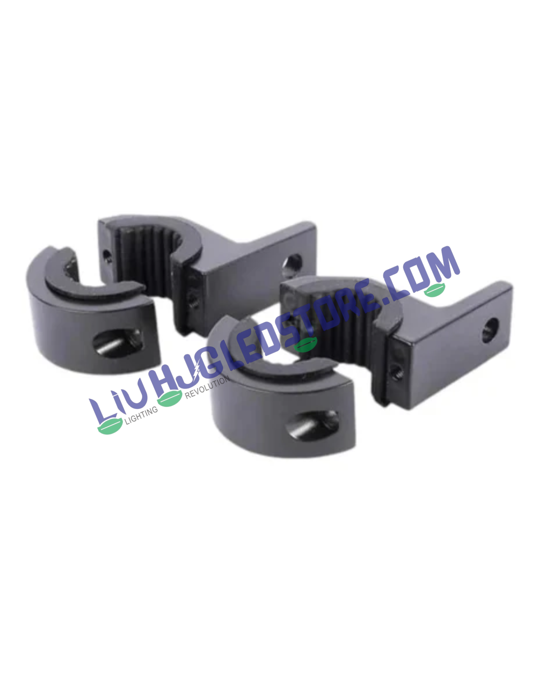 HJG Universal Aluminum Fog Light Mounting Clamps for Leg Guard – Durable Clamp Set for Bikes & Vehicles (Pack of 2)