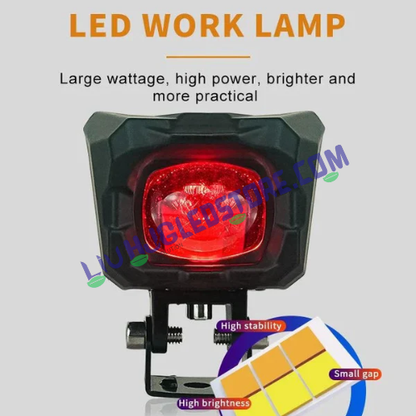 HJG Future Eyes 150W 5 Lens Projector Fog Lights with Red Devil DRL – High Power MEGA DRIVE LED for Cars & Bikes (Pack of 2)