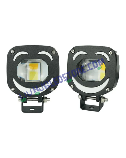 LIU HJG 1190 120W Dual LED Fog Lights with Cooling Fan for Bikes, Cars, SUVs and Trucks (Set of 2)
