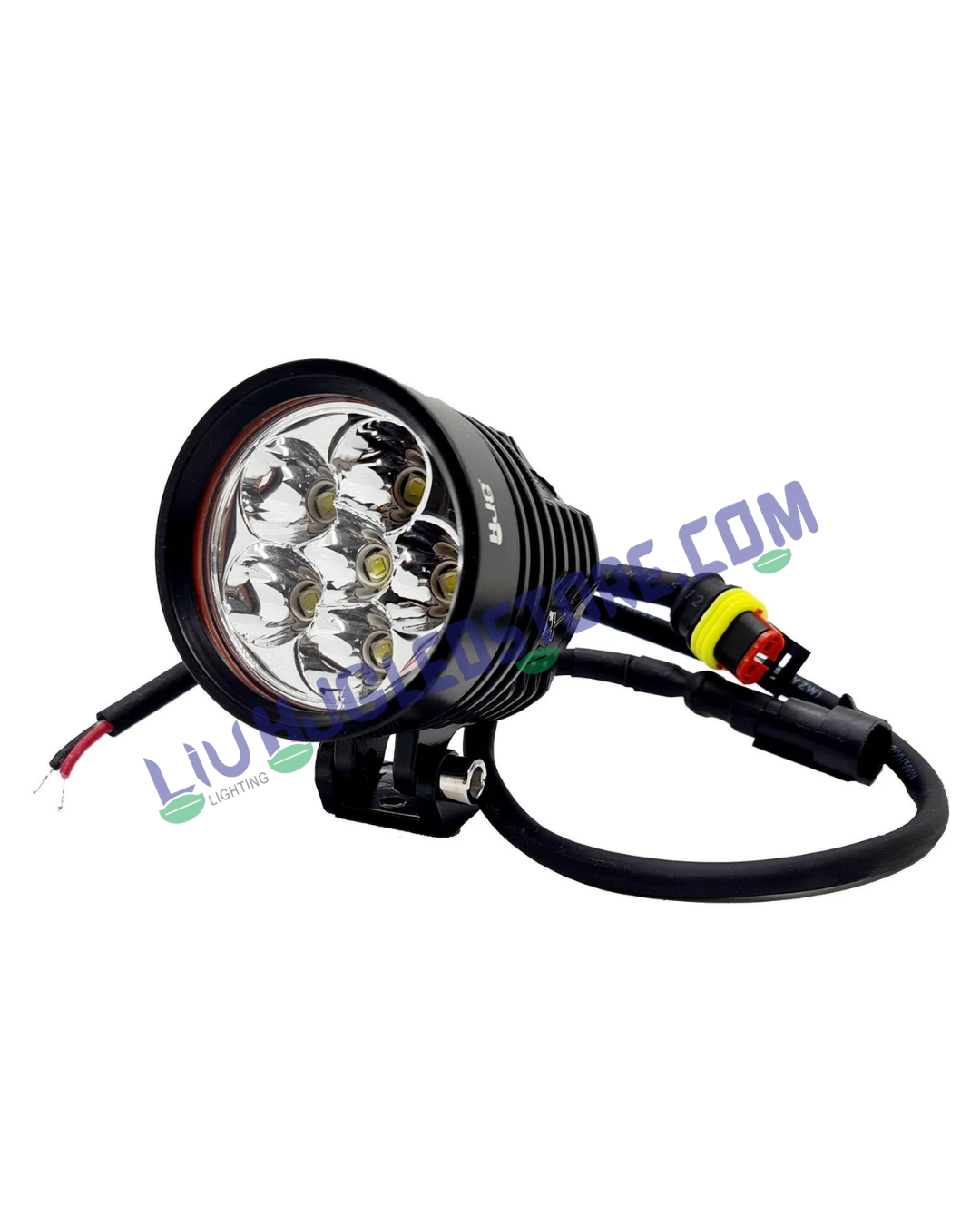 HJG L6X 6 LED CREE Projector Fog Light – 60W High-Brightness Flood Beam Auxiliary Lamp (12–80V DC, Single Unit with Switch)