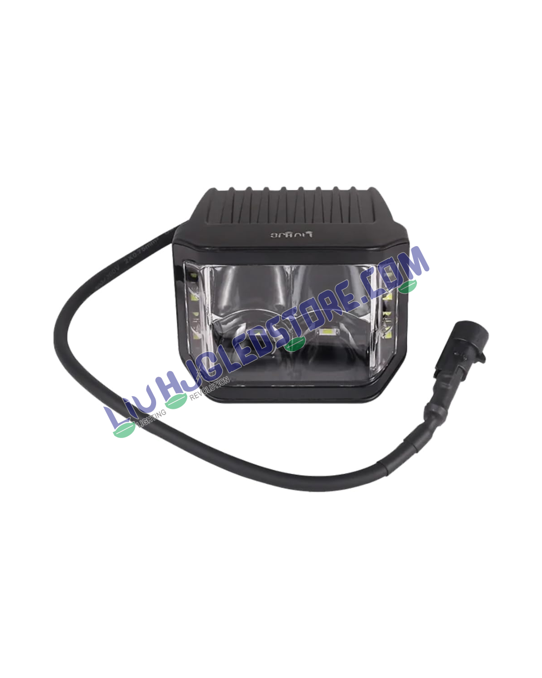 HJG W28 4-Lens CREE 60W Square LED Fog Light with Ultra-Wide White Beam for Cars and Bikes (Single Piece)