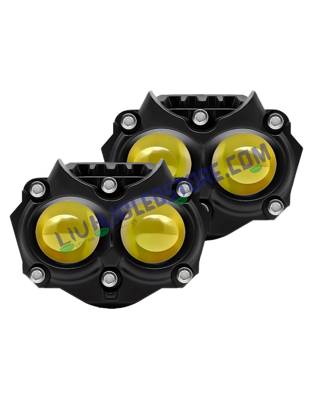 HJG Owl 40W LED Fog Light (New Model) – Multi-Color Output (White/Yellow/Warm White) for Bike, Car, Thar & Jeep (Single Unit)