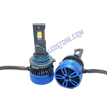 HJG H7 LED Headlight Bulb Set 240W (2x120W) | 19000LM Cool White Beam, CSP Chips, CANBUS Driver, Cooling Fan, Two-Pin H7 for Cars, SUVs & Motorcycles