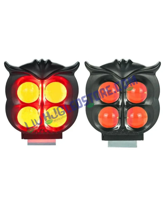 HJG Owl Devil 4 LED Fog Lights Set (Pack of 2) – Mini LED Driving Lamps for Bikes & Cars