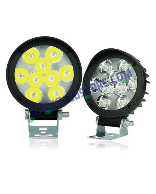HJG 9 LED CREE 54W Fog Light Set with 12000 Lumens High Brightness – Ultra Wide Beam for Cars & Bikes (Pack of 2)