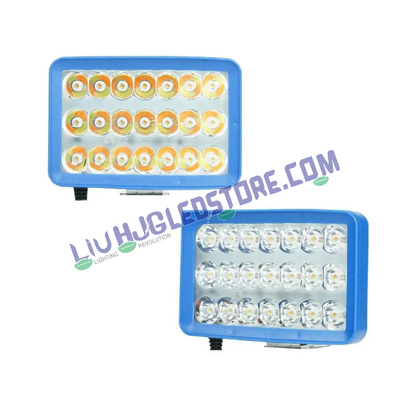 HJG 21 LED Rectangular Fog Lights | Triple Color White, Warm White, Yellow | LED Driving Lights for Bikes, Cars (Set of 2)