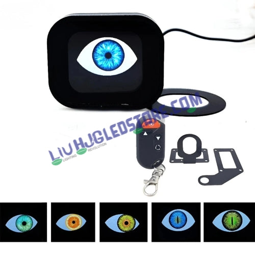 HJG Type 1 Animated Eye Light with Remote Control | Multi-Mode Flashing LED Decorative Light | Multi-Color Eye Light for Bike, Car & SUV | Universal Fit | Pack of 1