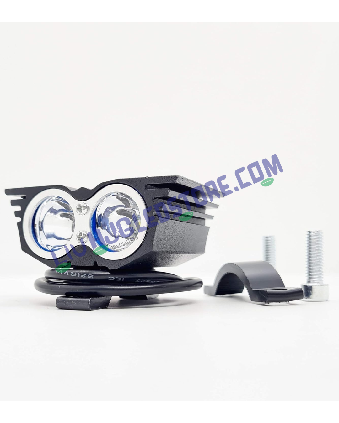 HJG 2 LED Owl Eye CREE Fog Light 20W with High/Low Beam & Flash Mode – Waterproof for Bikes & Cars (Single Unit)