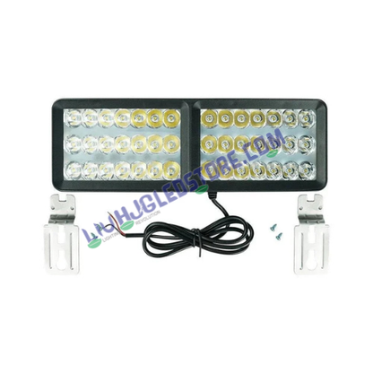 HJG 42 LED Rectangular Fog Lights | 6500K White Mini Driving Lamps for Bikes, Motorcycles, Cars (Set of 2)