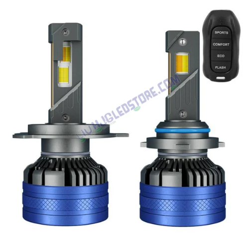 LIU HJG Original 300W H4 LED Headlight Bulb Set (2 x 150W) – High & Low Beam White LED Bulbs for Cars and Motorcycles | AC/DC 12V Universal Fit