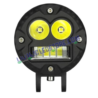 HJG Alien 40W LED Fog Lights Dual Color White and Yellow Mini Driving Lights for Motorcycles Cars SUVs (Set of 2)