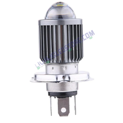 HJG H4 LED Headlight Bulb with White & Yellow Light – 40W Lens Type H4 for Motorcycles (High & Low Beam)