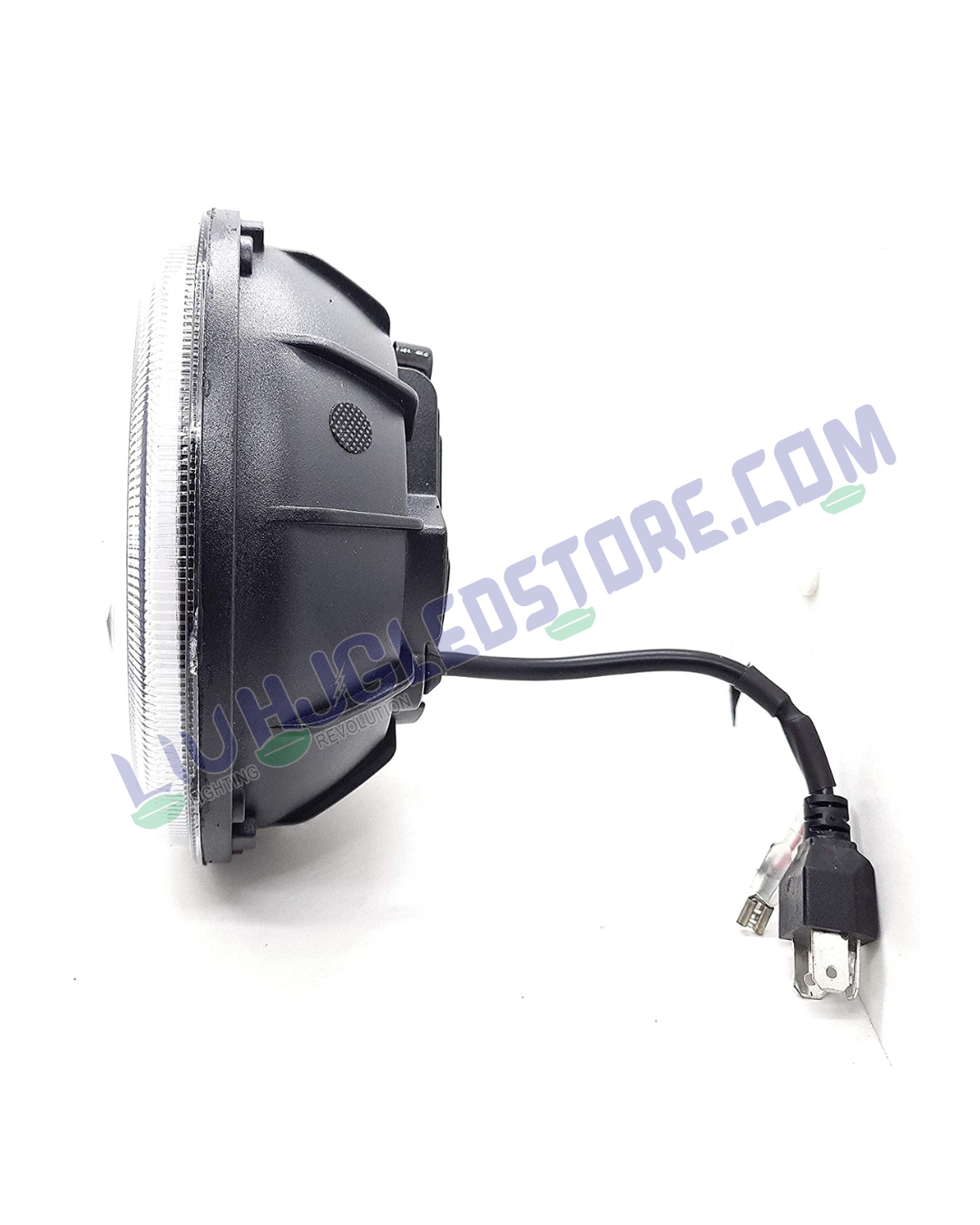 HJG 7-Inch Minus Style LED Headlight | High/Low Beam, DRL & Turn Indicator, 4000LM, Universal Fit for Royal Enfield, Jeep & Harley Davidson