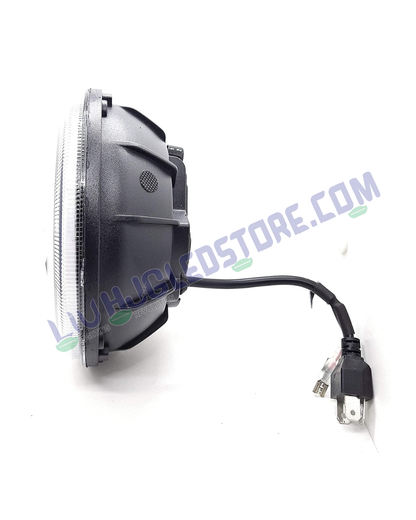 HJG 7-Inch Minus Style LED Headlight | High/Low Beam, DRL & Turn Indicator, 4000LM, Universal Fit for Royal Enfield, Jeep & Harley Davidson