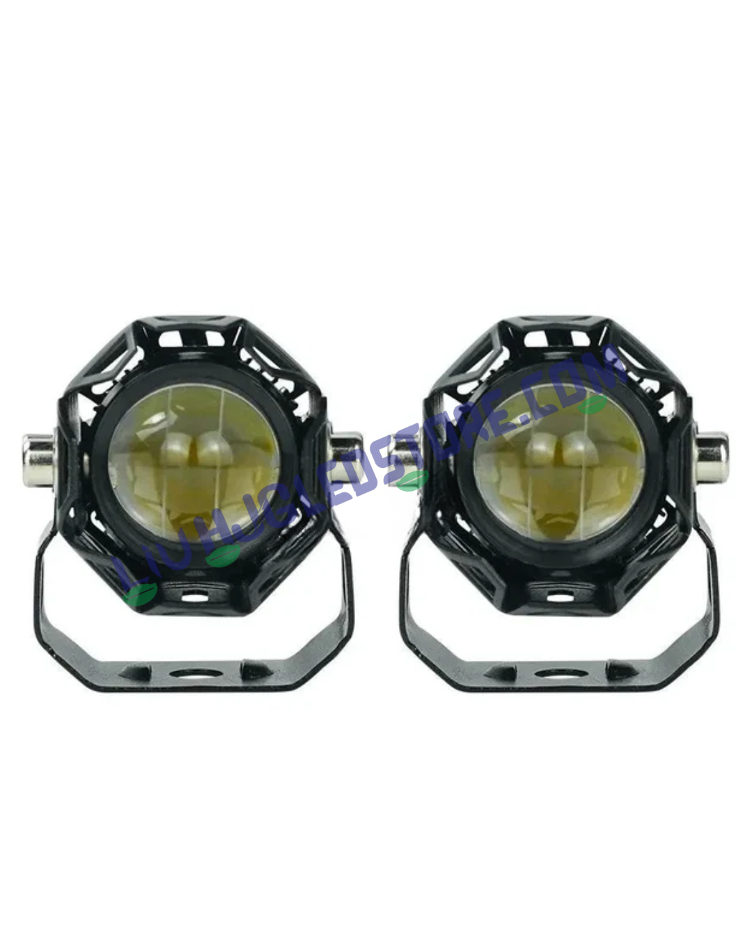 HJG Dual Mini 60W LED Fog Lights (Set of 2) – Auxiliary Driving Lights for Bikes & Cars