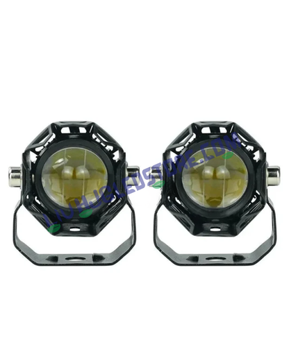 HJG Dual Mini 60W LED Fog Lights (Set of 2) – Auxiliary Driving Lights for Bikes & Cars