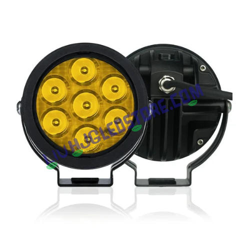 HJG Yellow Filter Cap Cover for 7 LED 140W / 9 LED 180W Round CREE Fog Lights – Replacement Auxiliary Light Cover (Pack of 1)