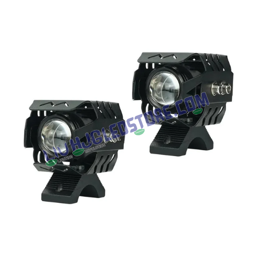 HJG 1192 M Series LED Fog Lights M1 M3 M5 M6 Plus, Dual Color White and Yellow Mini Driving Lights for Motorcycles Cars SUVs (Set of 2)