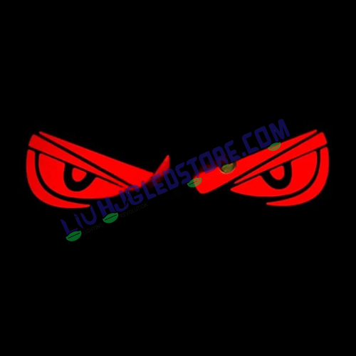 HJG Devil Eye License Plate Shadow Projector Light – Ground Projection in Red/Blue/White/Purple for Bikes, Cars & SUVs (Universal Fit)