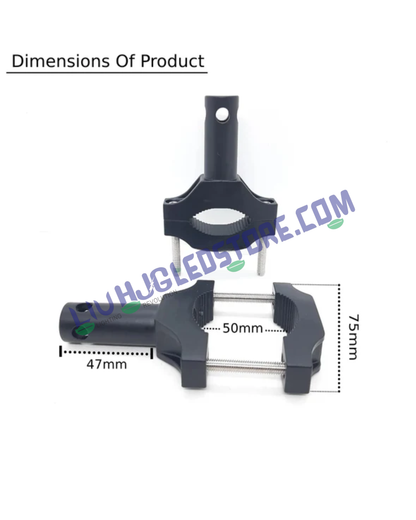 HJG Universal Fork & Leg Guard Mounting Clamps for Fog Lights – Aluminum Clamp Set (Pack of 2)