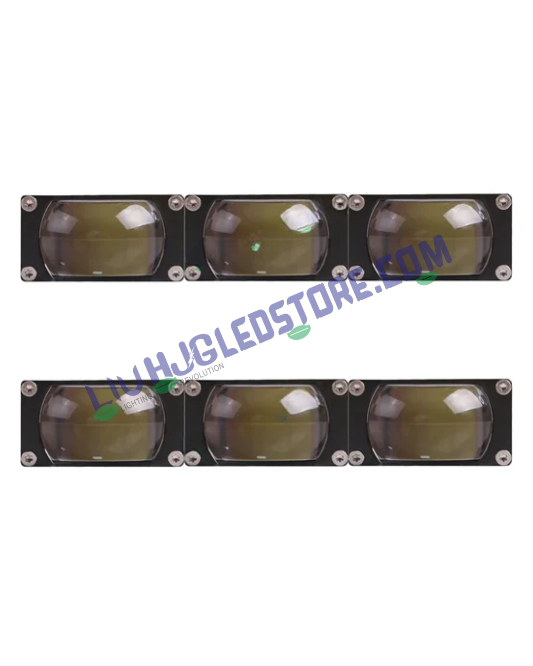 HJG Waymaker 3 LED Slim Drive Fog Light V4 – Dual Color (White/Yellow) with Red Devil Eye & Canbus Wiring for Cars and Motorcycles (Set of 2)