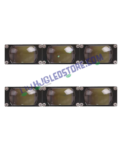 HJG Waymaker 3 LED Slim Drive Fog Light V4 – Dual Color (White/Yellow) with Red Devil Eye & Canbus Wiring for Cars and Motorcycles (Set of 2)