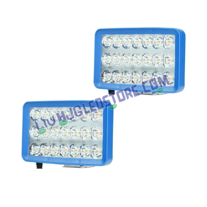 HJG 21 LED Rectangular Fog Lights | Triple Color White, Warm White, Yellow | LED Driving Lights for Bikes, Cars (Set of 2)